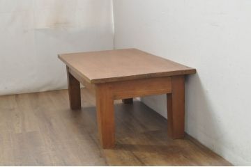 アジアンビンテージ　オールドチーク　古材が醸し出すレトロな味わいが魅力のローテーブル(座卓、センターテーブル、リビングテーブル、平机、作業台、ヴィンテージ)(R-080275)