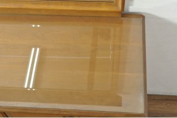 中古　美品　職人手作りオーダー家具　上品な佇まいの横浜ダニエル風ドレッシングチェスト(吊鏡、鏡台、化粧台、ミラー、ドレッサー)(製作費約110万円)(R-080278)
