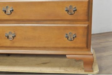 中古　美品　職人手作りオーダー家具　上品な佇まいの横浜ダニエル風ドレッシングチェスト(吊鏡、鏡台、化粧台、ミラー、ドレッサー)(製作費約110万円)(R-080278)