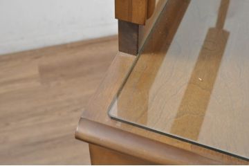 中古　美品　職人手作りオーダー家具　上品な佇まいの横浜ダニエル風ドレッシングチェスト(吊鏡、鏡台、化粧台、ミラー、ドレッサー)(製作費約110万円)(R-080278)