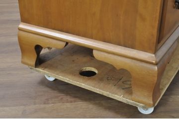 中古　美品　職人手作りオーダー家具　上品な佇まいの横浜ダニエル風ドレッシングチェスト(吊鏡、鏡台、化粧台、ミラー、ドレッサー)(製作費約110万円)(R-080278)