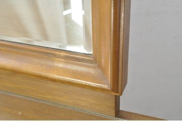 中古　美品　職人手作りオーダー家具　上品な佇まいの横浜ダニエル風ドレッシングチェスト(吊鏡、鏡台、化粧台、ミラー、ドレッサー)(製作費約110万円)(R-080278)