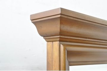 中古　美品　職人手作りオーダー家具　上品な佇まいの横浜ダニエル風壁掛けミラー(壁掛け鏡、ウォールミラー)(R-080279)
