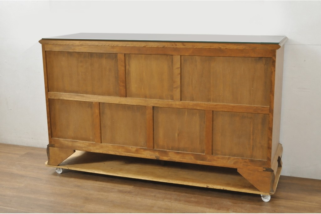 中古　美品　職人手作りオーダー家具　上品な佇まいの横浜ダニエル風チェスト　(R-080280)