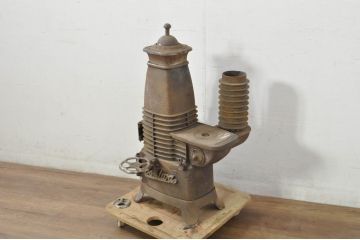 和製アンティーク　TOKIWA(トキワ)　古い質感が趣溢れる石炭ストーブ(暖房器具、練炭ストーブ)(R-080287)