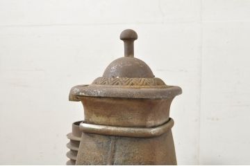 和製アンティーク　TOKIWA(トキワ)　古い質感が趣溢れる石炭ストーブ(暖房器具、練炭ストーブ)(R-080287)