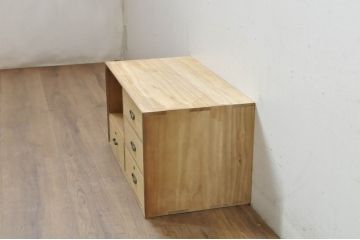 和製アンティーク　シンプルなデザインが取り入れやすい作りの良い総桐小引き出し(小物収納、卓上収納)(R-080297)