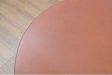 和製ビンテージ　伝統工芸輪島塗　高海堂　朱塗りが鮮やかで美しい和モダンな丸座卓(ちゃぶ台、テーブル、ローテーブル、ラウンドテーブル)(定価約150万円)(R-080304)