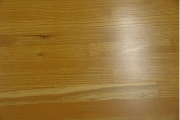 中古　ブランド家具　特注　オーダー品　天板極厚　タモ材　無垢　ブラックとナチュラルカラーのコントラストが素敵な組み立て式収納付きの特大テーブル　定価約70万円相当　(R-080307)