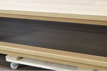 中古　ブランド家具　アクタス取り扱い　特注モデル　オーク材　シンプルなデザインが取り入れやすいテレビ台(リビングボード、テレビボード、収納棚、引き出し)(定価約25万円)(R-080310)