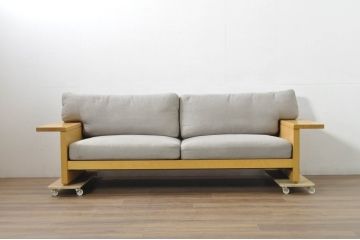 中古　CONDE HOUSE(カンディハウス)　ツイスト(TWIST)　ナチュラルテイストの空間づくりに活躍する3人掛けソファ(二人掛け、3Pソファ)(定価約36万円)(R-080311)