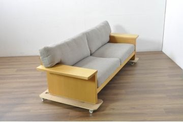 中古　CONDE HOUSE(カンディハウス)　ツイスト(TWIST)　ナチュラルテイストの空間づくりに活躍する3人掛けソファ(二人掛け、3Pソファ)(定価約36万円)(R-080311)