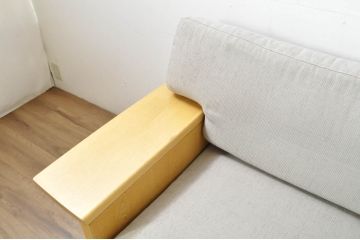 中古　CONDE HOUSE(カンディハウス)　ツイスト(TWIST)　ナチュラルテイストの空間づくりに活躍する3人掛けソファ(二人掛け、3Pソファ)(定価約36万円)(R-080311)