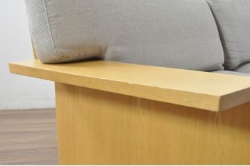 中古　CONDE HOUSE(カンディハウス)　ツイスト(TWIST)　ナチュラルテイストの空間づくりに活躍する3人掛けソファ(二人掛け、3Pソファ)(定価約36万円)(R-080311)