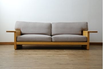 中古　CONDE HOUSE(カンディハウス)　ツイスト(TWIST)　ナチュラルテイストの空間づくりに活躍する3人掛けソファ(二人掛け、3Pソファ)(定価約36万円)(R-080311)