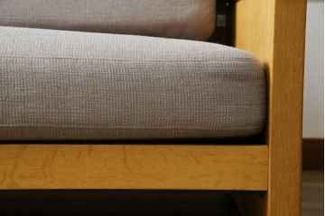中古　CONDE HOUSE(カンディハウス)　ツイスト(TWIST)　ナチュラルテイストの空間づくりに活躍する3人掛けソファ(二人掛け、3Pソファ)(定価約36万円)(R-080311)