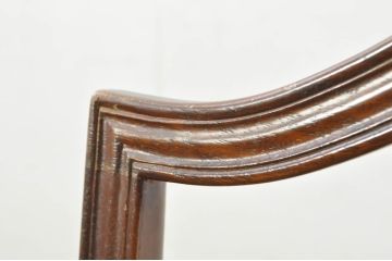 アメリカビンテージ　高級品!!　ヘップルホワイト様式　マホガニー材　凝った彫刻が魅力的なチェア4脚セット(ダイニングチェア、椅子、イス、ヴィンテージ、バラ売り可能)(R-080316)