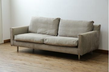 中古　ACTUS(アクタス)取扱い　eilersen(アイラーセン)　STREAMLINE(ストリームライン)　MINI SOFA(ミニソファ)　シンプルモダンな佇まいが魅力の2人掛けソファ(二人掛け、2P)(定価約484000円)(R-080322)