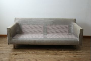 中古　ACTUS(アクタス)取扱い　eilersen(アイラーセン)　STREAMLINE(ストリームライン)　MINI SOFA(ミニソファ)　シンプルモダンな佇まいが魅力の2人掛けソファ(二人掛け、2P)(定価約484000円)(R-080322)