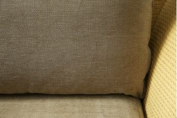 中古　美品　arflex(アルフレックス)　A・SOFA (エー・ソファ) HOLIDAYS(ホリデイズ)　本革(レザー)　水牛革を編み込んだ涼しげなデザインがおしゃれな一人掛けソファ(アームソファ、ラウンジソファ、1人掛け、1P)(定価約26万円)(R-080323)