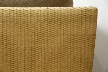 中古　美品　arflex(アルフレックス)　A・SOFA (エー・ソファ) HOLIDAYS(ホリデイズ)　本革(レザー)　水牛革を編み込んだ涼しげなデザインがおしゃれな一人掛けソファ(アームソファ、ラウンジソファ、1人掛け、1P)(定価約26万円)(R-080323)