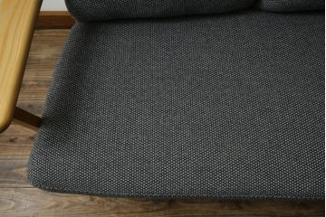 中古　ブランド家具　ナガノインテリア　シンプルなデザインが取り入れやすい3人掛けソファ(三人掛け、3Pソファ)(定価約18万円)(R-080327)