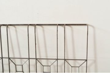 和製アンティーク　レトロな雰囲気が魅力の特大面格子(窓柵、フェンス、窓格子、建具)(R-080329)