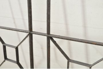 和製アンティーク　レトロな雰囲気が魅力の特大面格子(窓柵、フェンス、窓格子、建具)(R-080329)