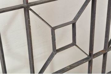 和製アンティーク　レトロな雰囲気が魅力の特大面格子(窓柵、フェンス、窓格子、建具)(R-080329)