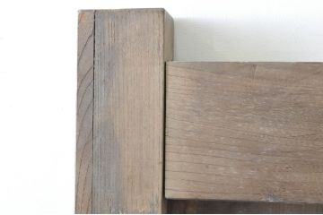 アンティーク建具　特大!!　総欅(ケヤキ)材　一枚板　経年の古い木の質感が魅力の門扉1枚(蔵戸、玄関戸、玄関ドア、木製扉)(R-080332)