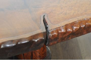 和製ビンテージ　花梨(カリン)材　荘厳な自然美を感じる一枚板の座卓(ローテーブル、センターテーブル、リビングテーブル、ヴィンテージ)(定価約290万円)(R-080333)