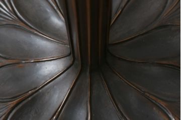 ビンテージ照明　アメリカ　Tiffany & Co. Style Studio(ティファニー スタイル スタジオ)　デパート購入　6灯　ベース・フレームブロンズ製　ステンドグラスのフロアスタンド(ティファニーランプ、スタンド照明、フロアランプ、スタンドライト、ヴィンテージ)(定価約90万円)(R-080336)