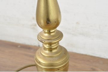 イギリスアンティーク　真鍮(しんちゅう)　2灯　ヨーロピアンな雰囲気あふれる上品なフロアスタンド(スタンドライト、スタンド照明)(R-080338)