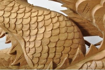和製ビンテージ　大迫力!!　在銘「竜?」　波に龍の図が勢いよく表現された見事な置物(彫刻、置き物、ディスプレイ、ヴィンテージ)(製作費推定約100万円以上)(R-080340)