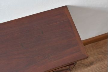 和製ビンテージ　KENTO(ケント・健登)　マホガニー材　日本の職人が手掛けた小振りで作りの良いコンソールテーブル(サイドテーブル、花台、飾り台)(R-080341)