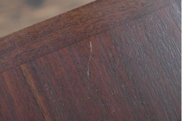 和製ビンテージ　KENTO(ケント・健登)　マホガニー材　日本の職人が手掛けた小振りで作りの良いコンソールテーブル(サイドテーブル、花台、飾り台)(R-080341)
