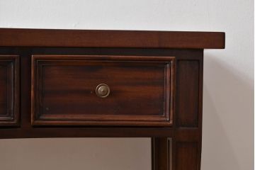 和製ビンテージ　KENTO(ケント・健登)　マホガニー材　日本の職人が手掛けた小振りで作りの良いコンソールテーブル(サイドテーブル、花台、飾り台)(R-080341)