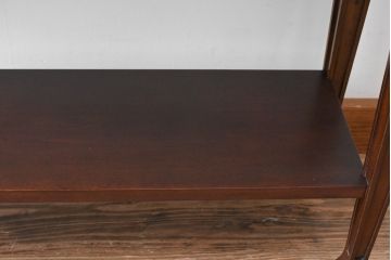和製ビンテージ　KENTO(ケント・健登)　マホガニー材　日本の職人が手掛けた小振りで作りの良いコンソールテーブル(サイドテーブル、花台、飾り台)(R-080341)