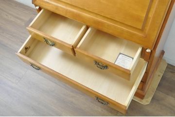 中古　横浜クラシック家具　ダニエル(Daniel)　アーリーアメリカン　A-304P　気品漂うライティングビューロー(簿記机、ワークデスク、在宅用、在宅ワーク用、サイドチェスト、引き出し)(定価約53万4千円)(R-080343)