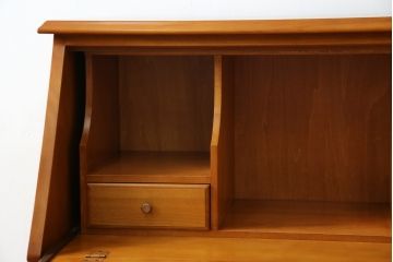 中古　横浜クラシック家具　ダニエル(Daniel)　アーリーアメリカン　A-304P　気品漂うライティングビューロー(簿記机、ワークデスク、在宅用、在宅ワーク用、サイドチェスト、引き出し)(定価約53万4千円)(R-080343)