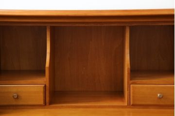 中古　横浜クラシック家具　ダニエル(Daniel)　アーリーアメリカン　A-304P　気品漂うライティングビューロー(簿記机、ワークデスク、在宅用、在宅ワーク用、サイドチェスト、引き出し)(定価約53万4千円)(R-080343)