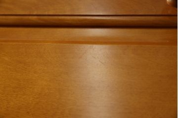 中古　横浜クラシック家具　ダニエル(Daniel)　アーリーアメリカン　A-304P　気品漂うライティングビューロー(簿記机、ワークデスク、在宅用、在宅ワーク用、サイドチェスト、引き出し)(定価約53万4千円)(R-080343)