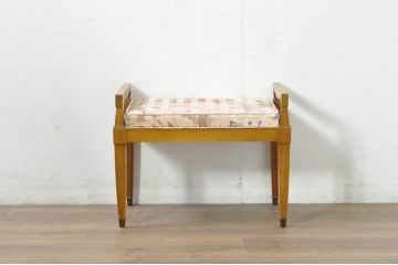 中古　DREXEL HERITAGE(ドレクセルヘリテイジ)　直線的なフォルムが美しいスツール(オットマン、椅子、イス、チェア)(R-080347)
