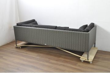 中古　美品　ドイツ　アウトドアリビングブランド　DEDON(デドン)　ムウソファ4　MU 4-Seater　洗練されたデザインでくつろぎ時間にぴったりな3人掛けソファ(三人掛け、3P)(定価約86万円)(R-080349)