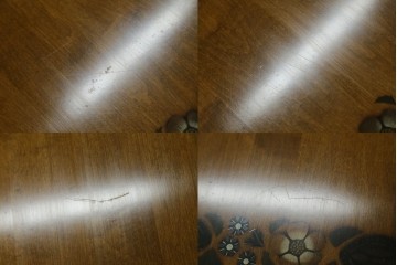 アメリカヴィンテージ　希少な廃版品　アメリカ高級家具　Ethan Allen(イーセン・アーレン)　花のデザインが魅力のバタフライサービスワゴン　(R-080353)