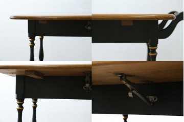 アメリカヴィンテージ　希少な廃版品　アメリカ高級家具　Ethan Allen(イーセン・アーレン)　花のデザインが魅力のバタフライサービスワゴン　(R-080353)