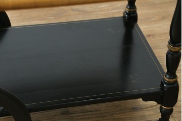 アメリカヴィンテージ　希少な廃版品　アメリカ高級家具　Ethan Allen(イーセン・アーレン)　花のデザインが魅力のバタフライサービスワゴン　(R-080353)