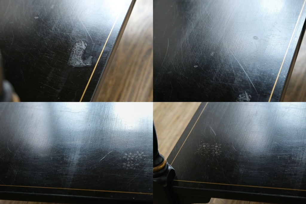 アメリカヴィンテージ　希少な廃版品　アメリカ高級家具　Ethan Allen(イーセン・アーレン)　花のデザインが魅力のバタフライサービスワゴン　(R-080353)