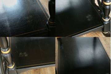 アメリカヴィンテージ　希少な廃版品　アメリカ高級家具　Ethan Allen(イーセン・アーレン)　花のデザインが魅力のバタフライサービスワゴン　(R-080353)