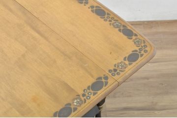 アメリカヴィンテージ　希少な廃版品　アメリカ高級家具　Ethan Allen(イーセン・アーレン)　花のデザインが魅力のバタフライサービスワゴン(キッチンワゴン、キッチンカート、サイドテーブル、ワゴンテーブル、キャスターワゴン、ビンテージ)(R-080353)